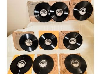 Lot Of Antique Edison Diamond Disk Phonograph Records #122