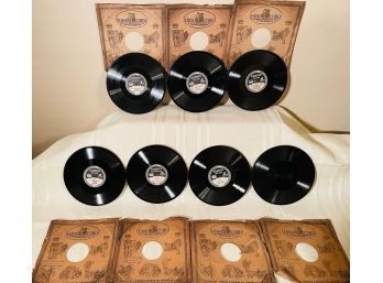 Lot Of Antique Edison Diamond Disk Phonograph Records #140
