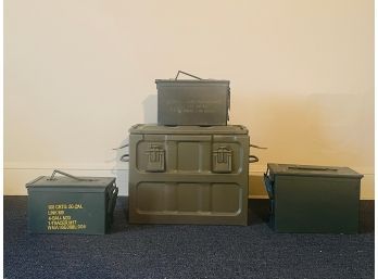 Large Lot Of Ammo Military Boxes #188