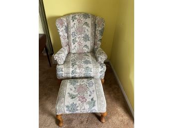 Beautiful Wingback Chair With Ottoman