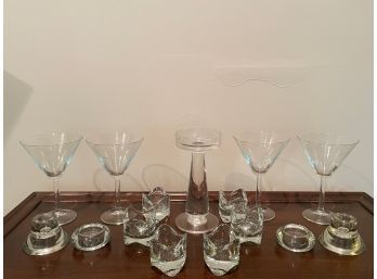 Cocktail Martini Glasses And Candle Holders #27