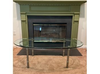 Oval Coffee Table With Glass Top #36