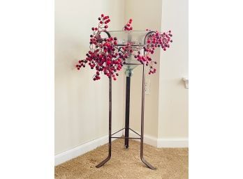 Beautiful Plant Stand With Red Berry Decoration #67