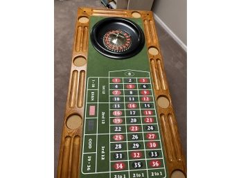 Game Table Casino Craps Poker Chips Bar Rake And One Leather Top Grain Bar Stool