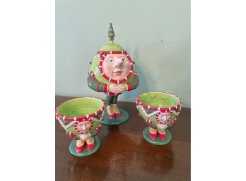 Rare Patience Brewster Krinkles Tea Set New Without Box