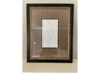Framed Print Of Standing Male Nude