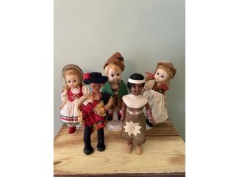 Collectible Dolls Include Vintage Native American Indian Doll, Portugal Boy, Vintage Madame Alexander Dolls