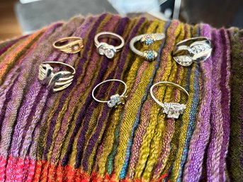 Silver Toned And Gold Toned Fashion Jewelry Rings, Varying Sizes And Styles