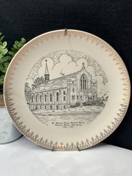 Saint Lawrence Roman Catholic Church, Laurence Harbor, New Jersey Commemorative Plate 1943-1957, With Hanger