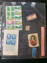 Assortment Of Vintage Stamps, Tobacco Stamps, Tobacco Silk, Coupons