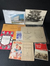 1920s Collection Of Documents, Incl. Postcard, Coupon, Photos, Food Adviser, Theatre Program, Pencil Drawings