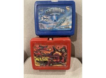 2 80's Lunch Box Vintage Centurions And Mask GIJOE