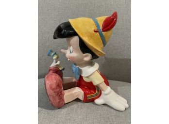 Vintage Walt Disney's Pinocchio And Jiminy Cricket Music Box By Schmid Extemely Collectable.
