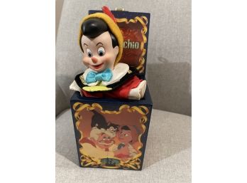 Disneys Pinocchio  50 Anniversary Music Jack In The Box  Limited Edition By Enesco   Rare Vintage