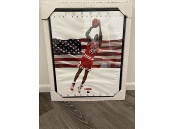 Michael Jordan Framed Nike USA Barcelona