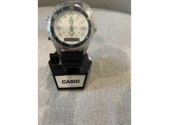 NEw Never Used Vintage Casio Watch With Stand.