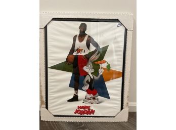 Michael Jordan  And Bugs Bunny Framed Looney Toons . 90s