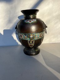 Old Design Floral Brass Vase