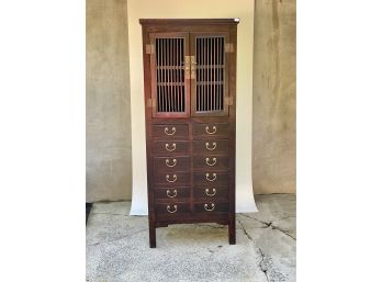Tall Chinese Storage Wood Cabinet