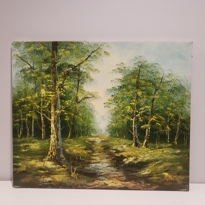 Oil Painting On Canvas 'forest Stream'