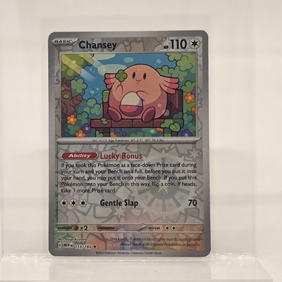 Chansey Reverse Holo Pokemon 151 S & V Pokemon Card