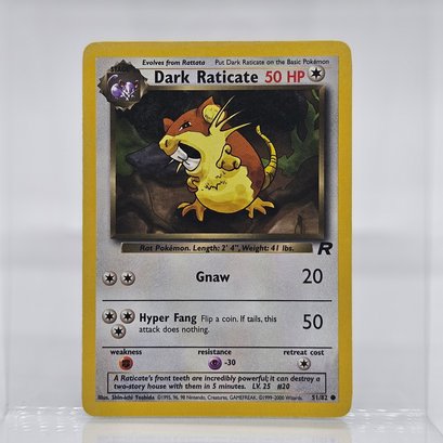 Dark Raticate Vintage Pokemon Card Rocket Set