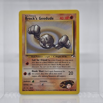 Brock's Geodude Vintage Pokemon Card Gym Series