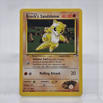 Brock's Sandshrew Vintage Pokemon Card Gym Series