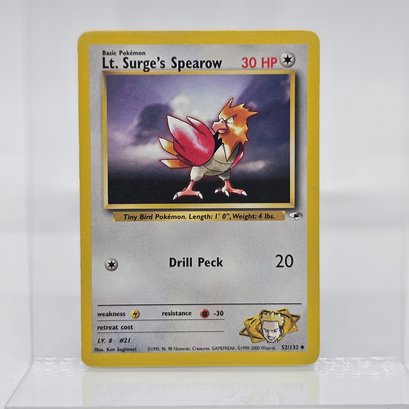 Lt. Surge's Spearow Vintage Pokemon Card Gym Series