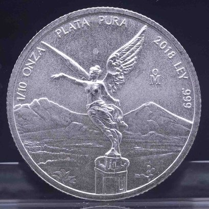 2018 Mexico 1/10 Oz Libertad Silver Coin