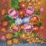 Oil Painting On Canvas ' Still Life Flowers'