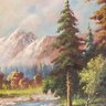 Oil Painting On Canvas 'mountain Landscape With Lake'