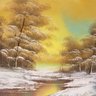 Oil Painting On Canvas 'winter Pond At Sunset'