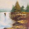 Oil Painting On Canvas 'waterfall Scene'