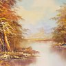 Oil Painting On Canvas ' Forest Pond Scene'