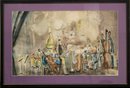 Early 20th Century Abstract Watercolor On Paper Signed Karl Knath