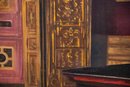 Early 20th Century Interior Oil Painting