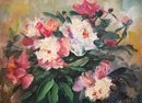 Russian Early 20th Century Oil Painting 'Flowers'