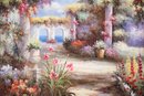 Large Impressionist Original Oil 'Flower Garden'