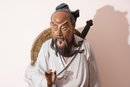 Chinese Porcelain Dongbing Deity Statue Very Heavy