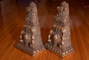 Pair Of Large Antique Wood Sconce