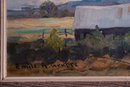 Mid Century Landscape Oil Painting On Canvas Signed Emilie Gruppe