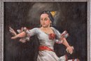 Vintage Impressionist Oil On Board 'Dancing Girl'