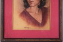 Vintage Impressionist Pastel On Paper 'Portrait Of A Girl'