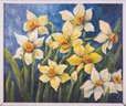 Early 20th C. Impressionist Oil On Board 'Daffodils'
