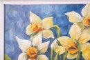 Early 20th C. Impressionist Oil On Board 'Daffodils'
