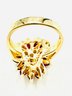 14KT Yellow Gold Natural Ruby And Diamond Ring Size 5.5 - J11406