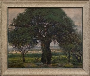 Early 20th Century Original Landscape Oil Painting Signed C. K. Hinkle