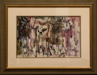 Mid Century Abstract Original Watercolor Signed Norman Lewis 59