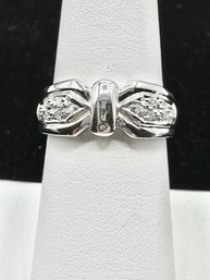 14KT WG With 12 Pcs Natural Diamond Ring Size 6.75